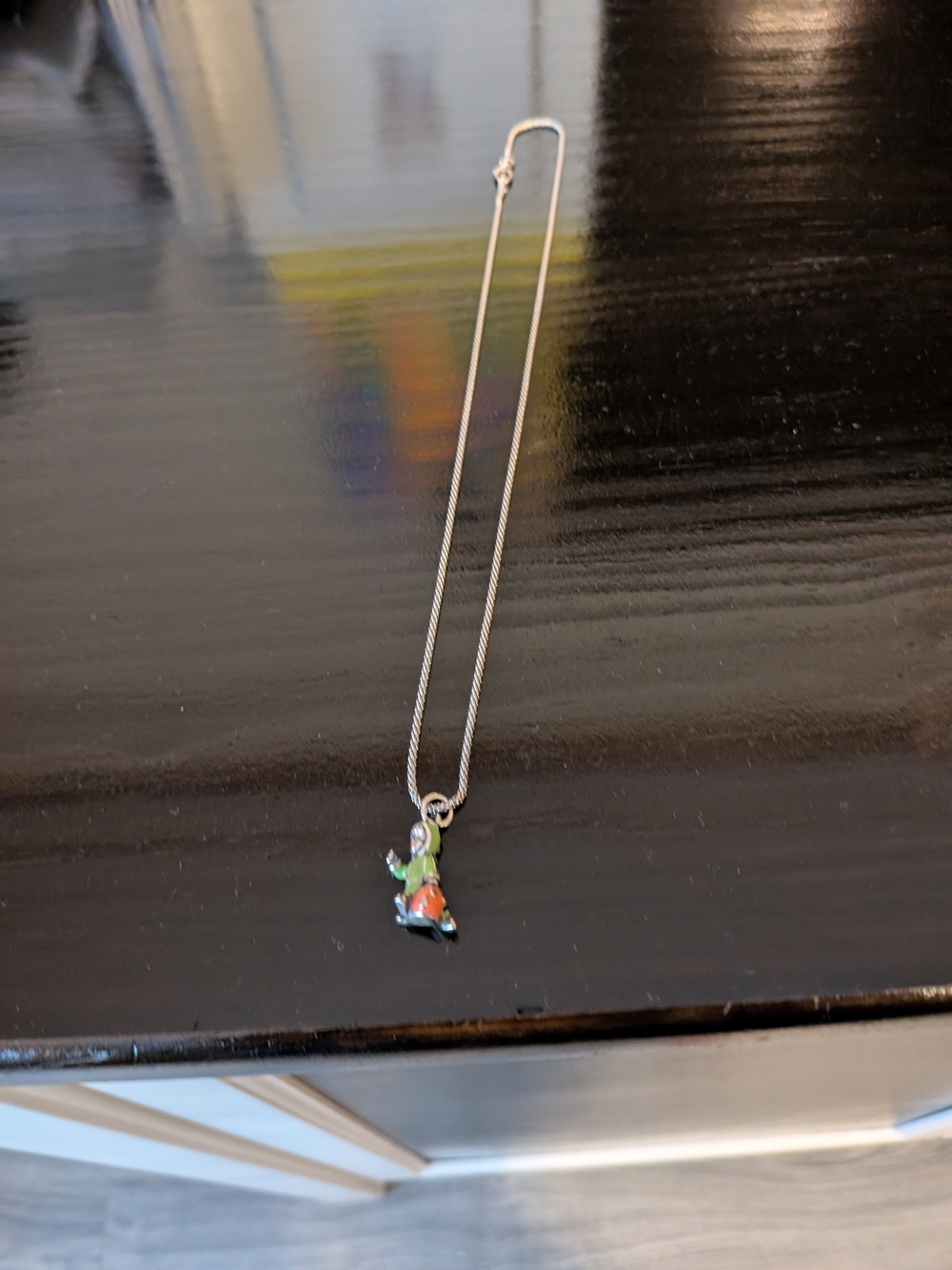 James Avery Green Enamel Dinosaur Costume Charm with Orange Pumpkin Candy Bucket - Picture 4 of 15